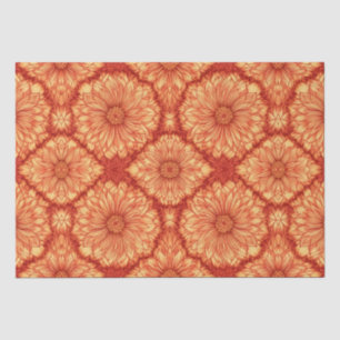 PAPIER MOUSSELINE MODÈLE FLORAL BOHO ROUGE