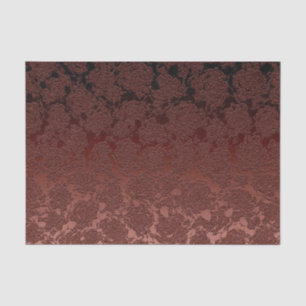 Papier Mousseline Modèle Floral Brown Rustique Automne 