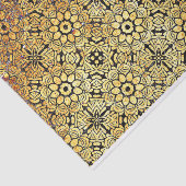 Papier Mousseline Modèle floral de Damas géométriques texturées roui (Détail)