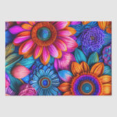 Papier Mousseline Modèle floral en style boho (Recto)