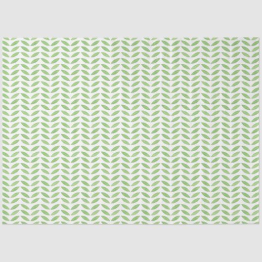 Papier Mousseline Modèle floral feuille verte (Recto)