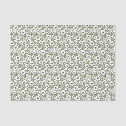 Papier Mousseline Modèle floral moderne (Recto)