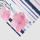 Papier Mousseline Modèle floral rayé moderne (Détail)