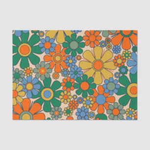 Papier Mousseline Modèle floral Vintage rétro