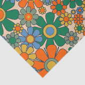 Papier Mousseline Modèle floral Vintage rétro (Détail)