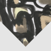 Papier Mousseline Modèle moderne Gras Illustré Sepia Hearts (Détail)