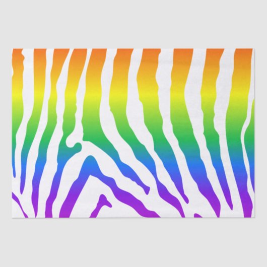 Papier Mousseline Modèle Rainbow Zebra (Recto)