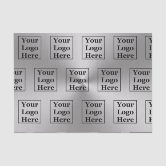 Papier Mousseline Modèle Silver moderne Votre logo ici (Recto)