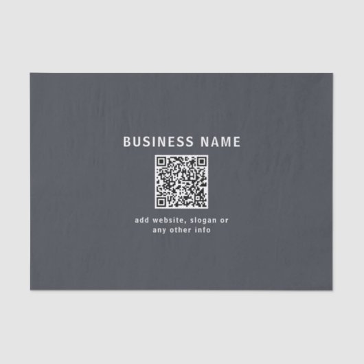 Papier Mousseline Modèle simple pour votre code QR | Gris charbon (Recto)