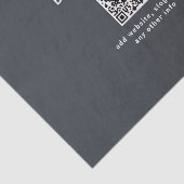 Papier Mousseline Modèle simple pour votre code QR | Gris charbon (Détail)