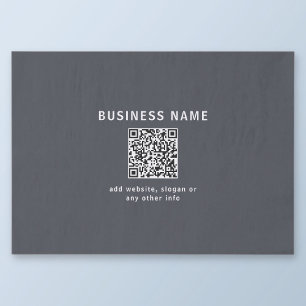 Papier Mousseline Modèle simple pour votre code QR Gris charbon