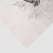 Papier Mousseline Modèle vintage d'oiseaux d'antiquité de colibri (Détail)