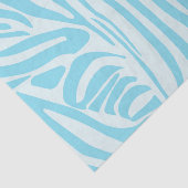 Papier Mousseline Modèle Zèbre Bleu (Détail)
