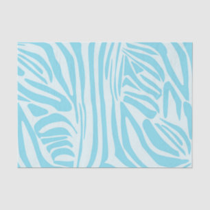 Papier Mousseline Modèle Zèbre Bleu
