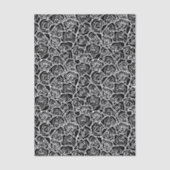 Papier Mousseline Modern Black and White Roses Chic Floral Pattern (Recto)