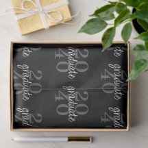 Modern Black Graduation Year Custom Gift