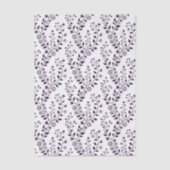 Papier Mousseline Modern Boho Floral Pattern Plum White (Recto)