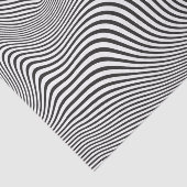 Papier Mousseline Modern Op Art Curves Waves Elegant Retro 70s  (Détail)