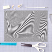 Papier Mousseline Modern Op Art Curves Waves Elegant Retro 70s  (Artisanat)