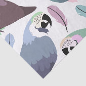 Papier Mousseline Modern Parrots Tropical Pattern  (Détail)