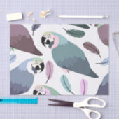 Papier Mousseline Modern Parrots Tropical Pattern  (Artisanat)
