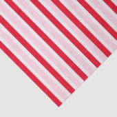 Papier Mousseline Modern Pink Red Striped Christmas (Détail)