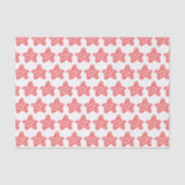 Papier Mousseline Modern Pink Star Sketch Pattern (Recto)