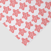 Papier Mousseline Modern Pink Star Sketch Pattern (Détail)
