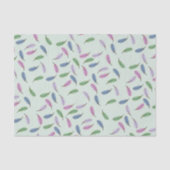 Papier Mousseline Modern Stylish Pastel Blue Feathers Pattern (Recto)