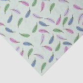 Papier Mousseline Modern Stylish Pastel Blue Feathers Pattern (Détail)