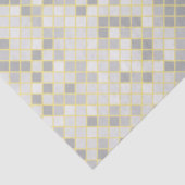 Papier Mousseline Modern Yellow & Gray Geometric Pattern Tissue  (Détail)