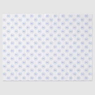 Papier Mousseline Moderne Bleu Blanc Union européenne Étoiles UE Log