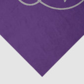 Papier Mousseline Moderne classique personnalisé Argent blanc mauve (Détail)