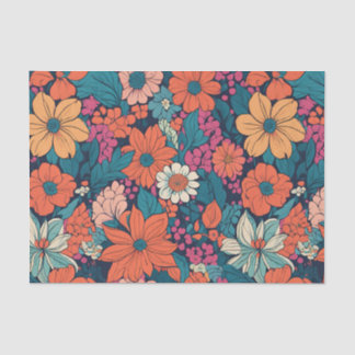 Papier Mousseline Moderne découpage botanique floral foncé