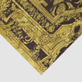 Papier Mousseline Moderne Design élégant Or Ornement Baroque (Détail)