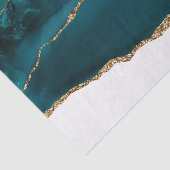 Papier Mousseline Moderne Design Turquoise Agate & Gold Ribbon sur B (Détail)