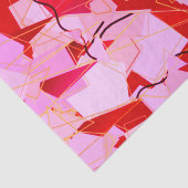 Papier Mousseline Moderne du milieu du siècle Abstrait, rouge foncé (Détail)