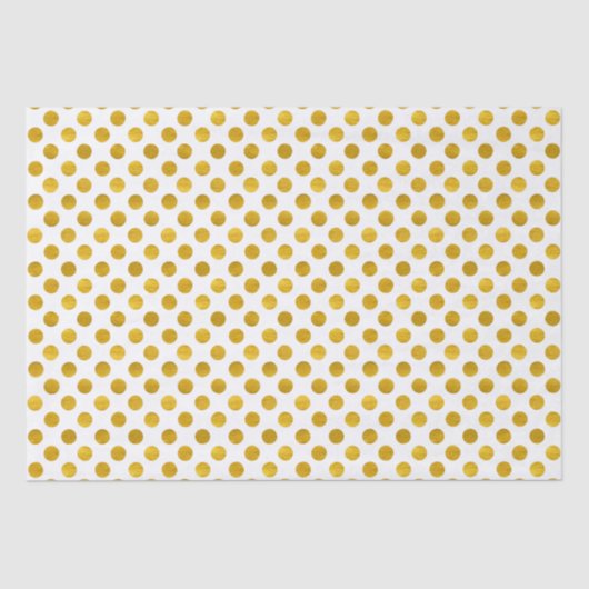 Papier Mousseline Moderne Elégant Simple Classy Pois d'or blanc (Recto)