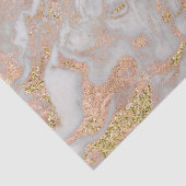 Papier Mousseline Moderne Faux Rose Gold Marble Swirl Chic (Détail)