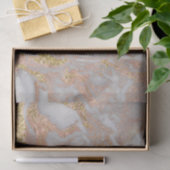 Papier Mousseline Moderne Faux Rose Gold Marble Swirl Chic (Cadeau)