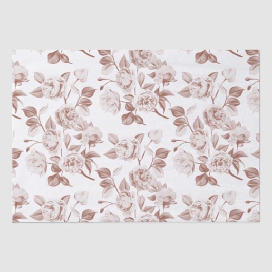 PAPIER MOUSSELINE MODERNE FLORALE BOTANIQUE MODERNE ECHO (Recto)