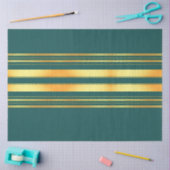 Papier Mousseline Moderne Green Gold Luxury Linen Texture Collection (Artisanat)