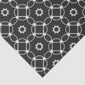 Papier Mousseline Moderne Motif géométrique noir et blanc (Détail)