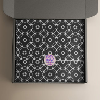 Papier Mousseline Moderne Motif géométrique noir et blanc