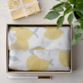 Papier Mousseline Moderne Pastel Citrus Lemons Motif (Cadeau)
