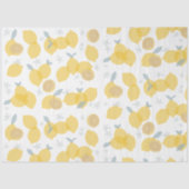 Papier Mousseline Moderne Pastel Citrus Lemons Motif (Recto)