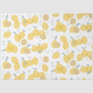 Papier Mousseline Moderne Pastel Citrus Lemons Motif