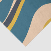 Papier Mousseline Moderne Retro Liquid Swirl Abstrait Motif Bleu (Détail)