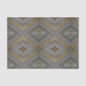 Papier Mousseline Moderne Rustique Motif diamant Patiné (Recto)