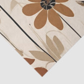 Papier Mousseline Moderne Super Retro Rousty Fleurs Brown (Détail)